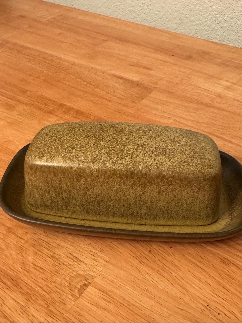Vintage Denby Langley Romany Brown Covered Butter Dish